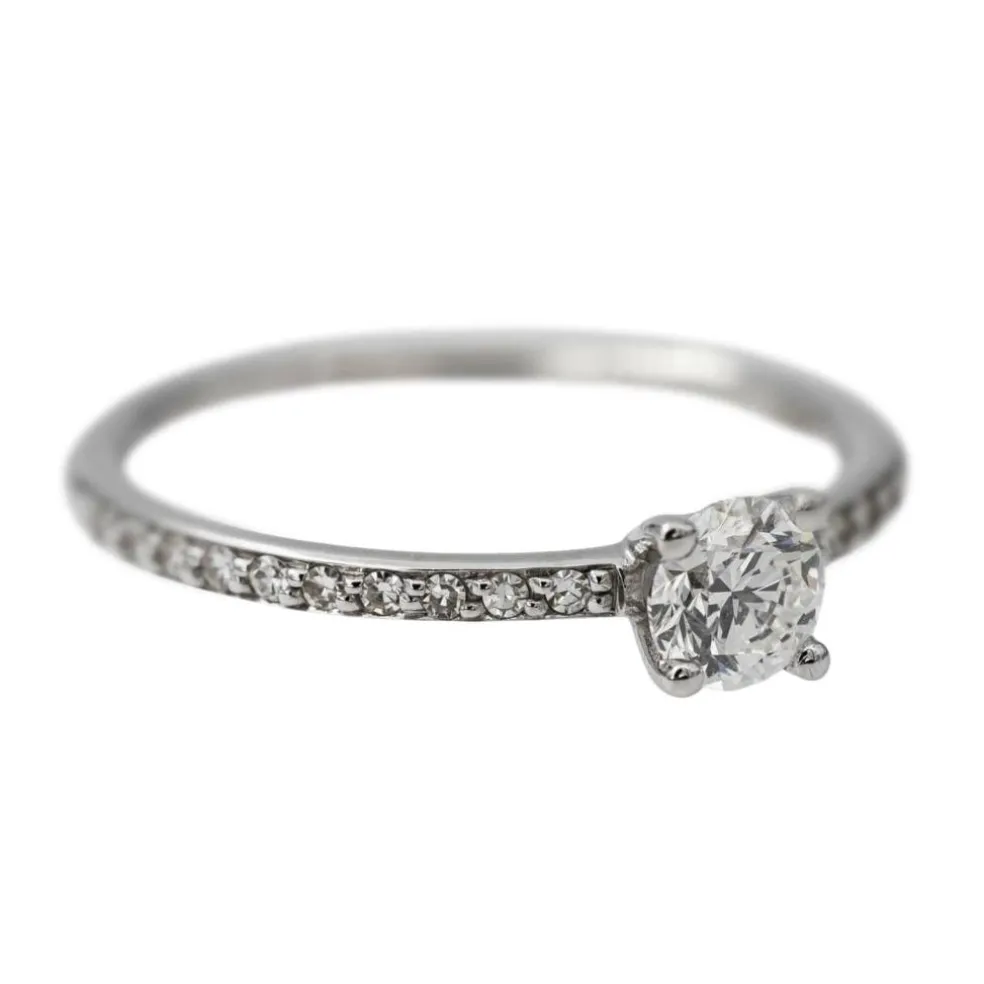 Bague Solitaire Or blanc Diamant