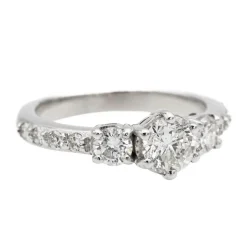 Bague Solitaire Or blanc Diamant