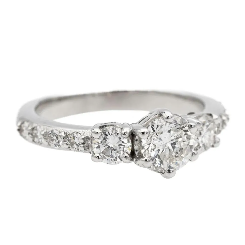 Bague Solitaire Or blanc Diamant