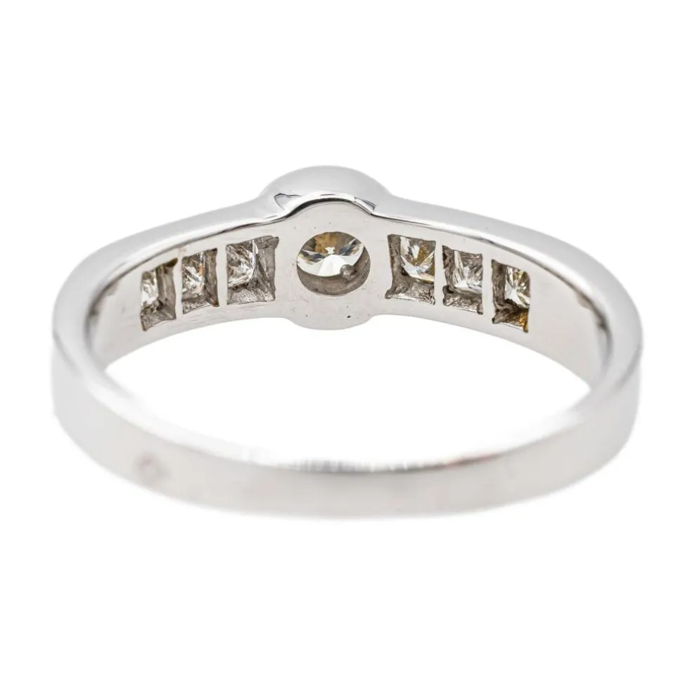 Bague Solitaire Or blanc Diamant