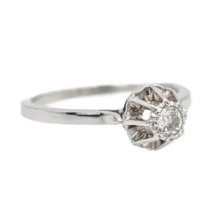Bague Solitaire Or blanc Diamant