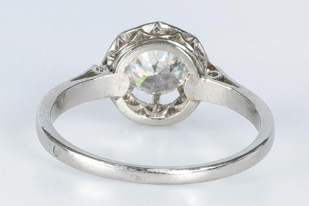 Bague solitaire Or blanc Diamant