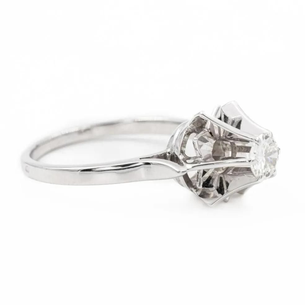 Bague Solitaire Or blanc Diamant