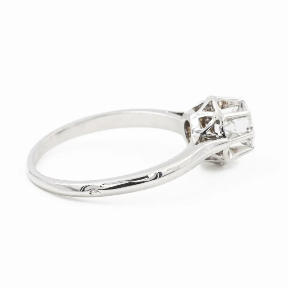 Bague Solitaire Or blanc Diamant