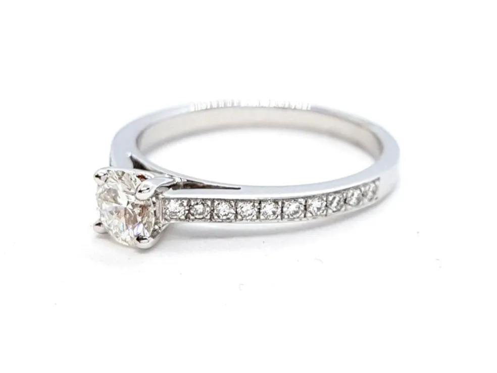 Bague Solitaire Or blanc Diamant