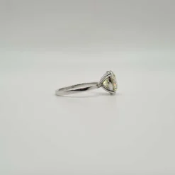 Bague solitaire or blanc diamant naturel LFG