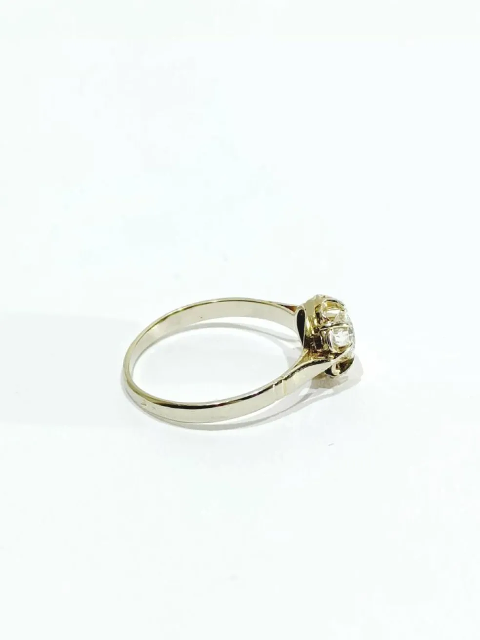 Bague solitaire or blanc diamant 0.45ct