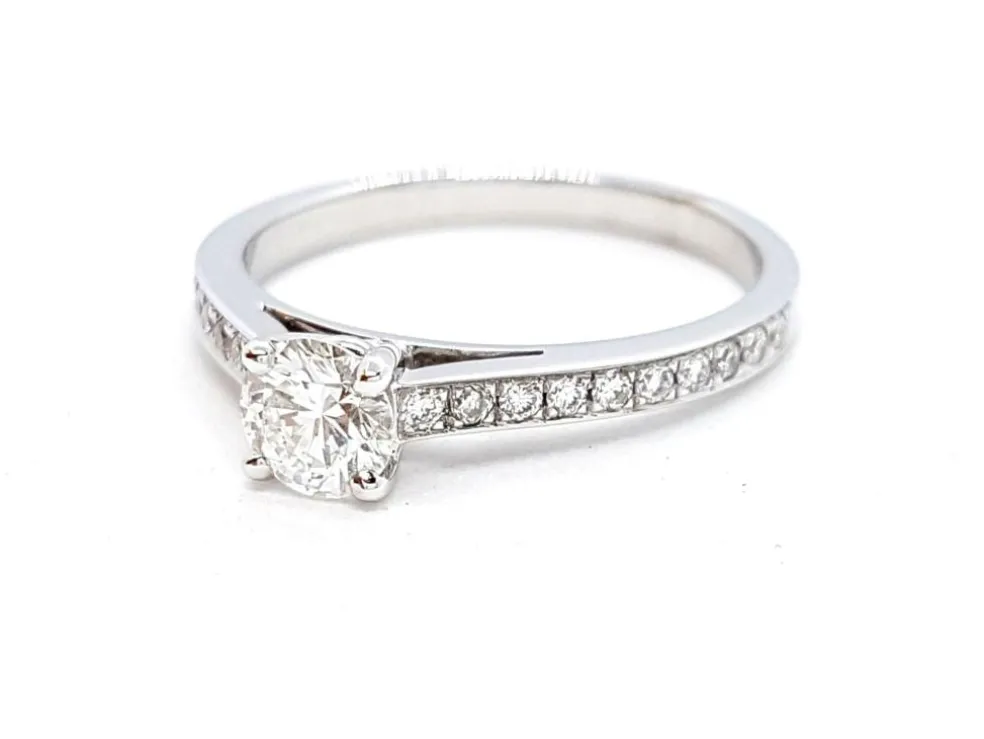 Bague Solitaire Or blanc Diamant