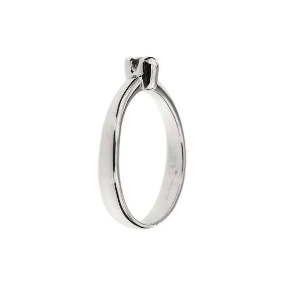 Bague solitaire Or blanc Diamant