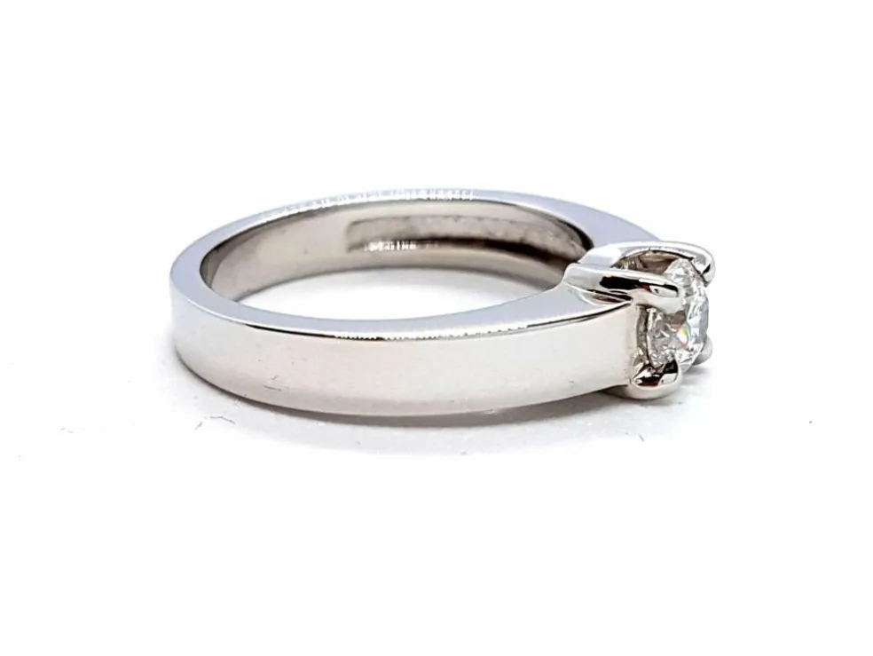 Bague Solitaire Or blanc Diamant