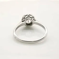 Bague solitaire or blanc diamant
