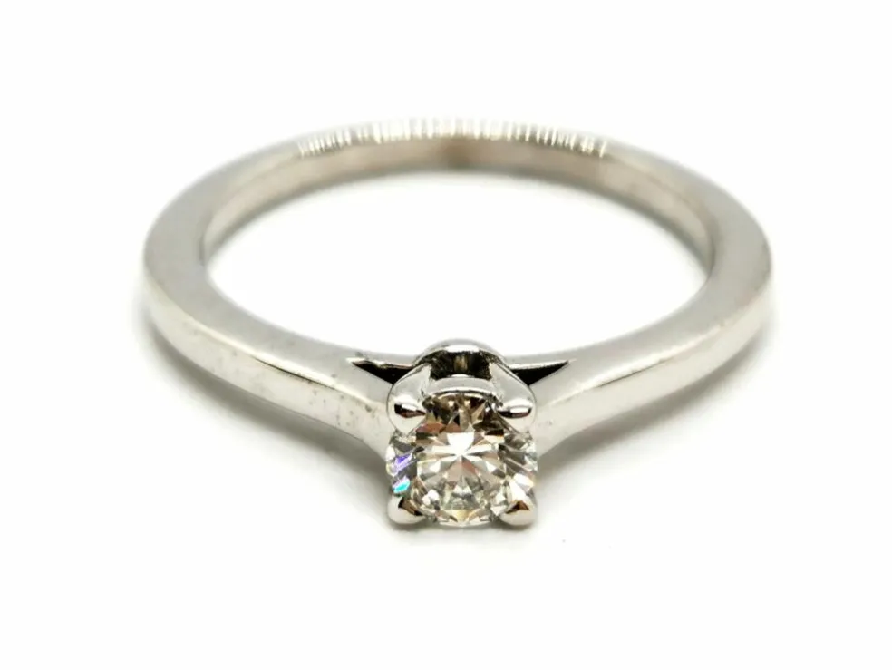 Bague Solitaire Or blanc Diamant