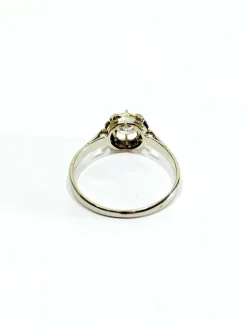 Bague solitaire or blanc diamant 0.45ct