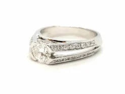 Bague Solitaire Or blanc Diamant