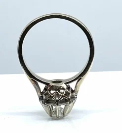 Bague solitaire or blanc diamant 0.40ct