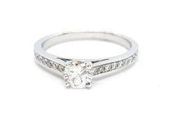 Bague Solitaire Or blanc Diamant