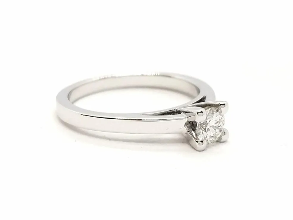 Bague Solitaire Or blanc Diamant