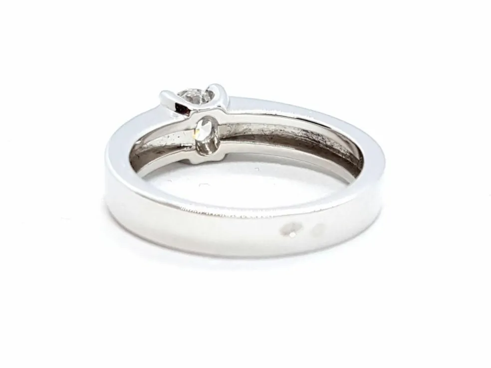 Bague Solitaire Or blanc Diamant