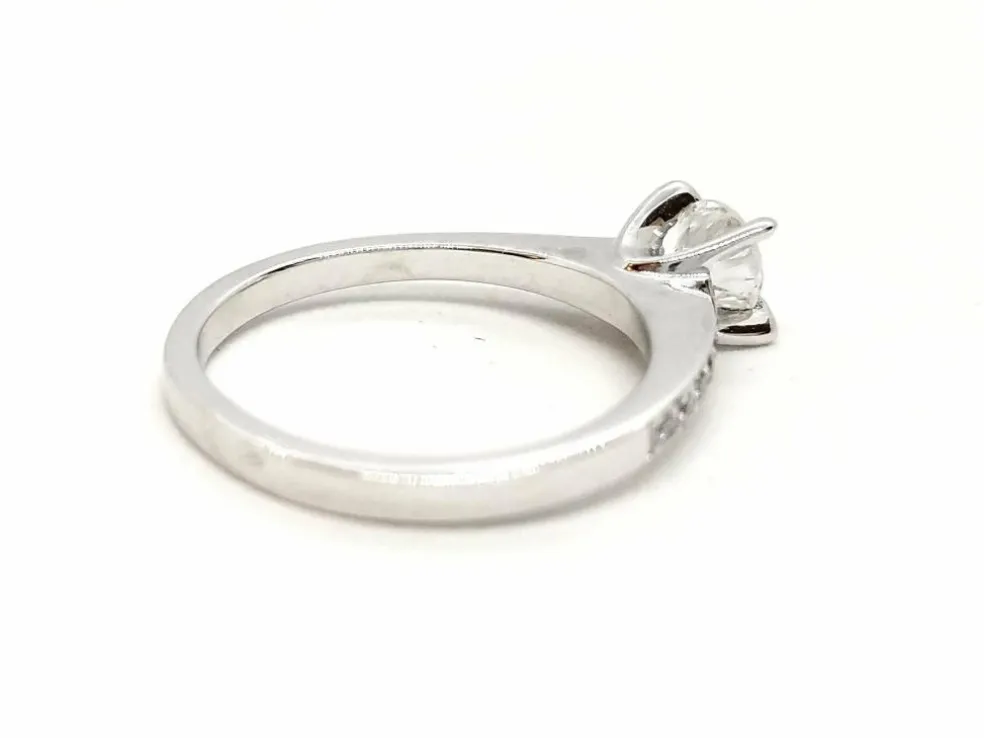 Bague Solitaire Or blanc Diamant