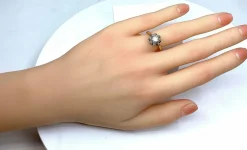 Bague solitaire or blanc diamant 0.40ct