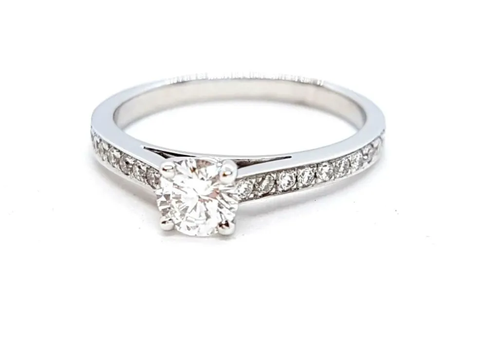Bague Solitaire Or blanc Diamant