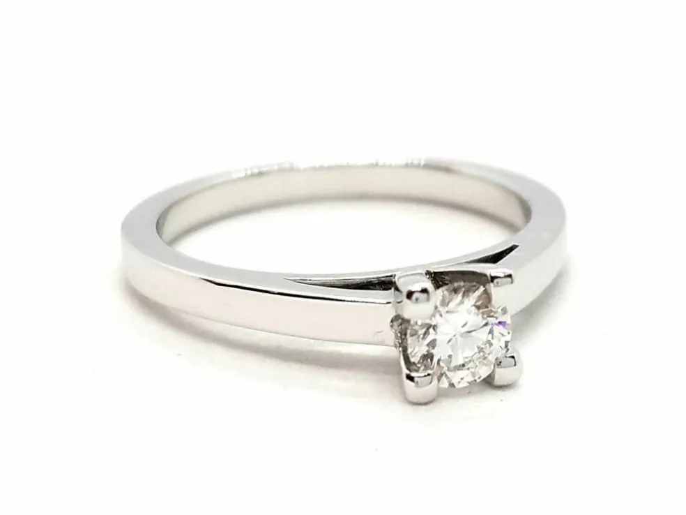 Bague Solitaire Or blanc Diamant