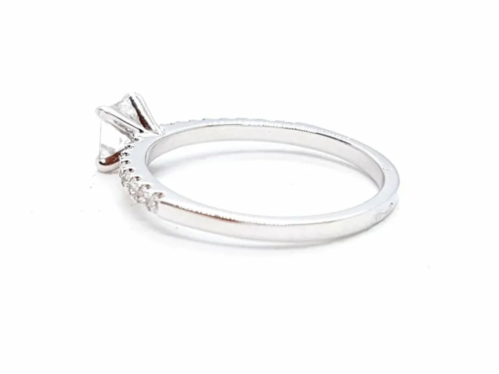 Bague Solitaire Or blanc Diamant