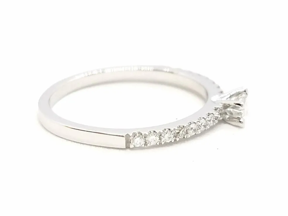 Bague Solitaire Or blanc Diamant