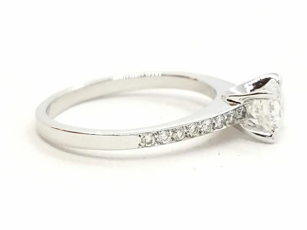 Bague Solitaire Or blanc Diamant