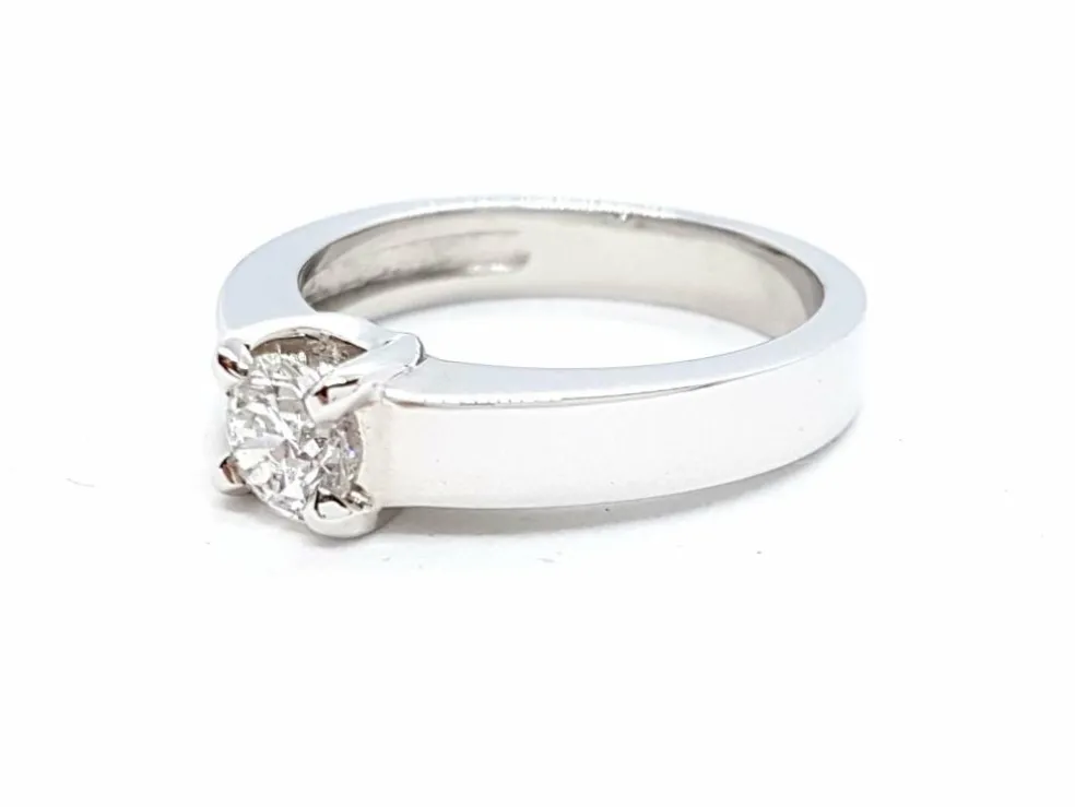 Bague Solitaire Or blanc Diamant