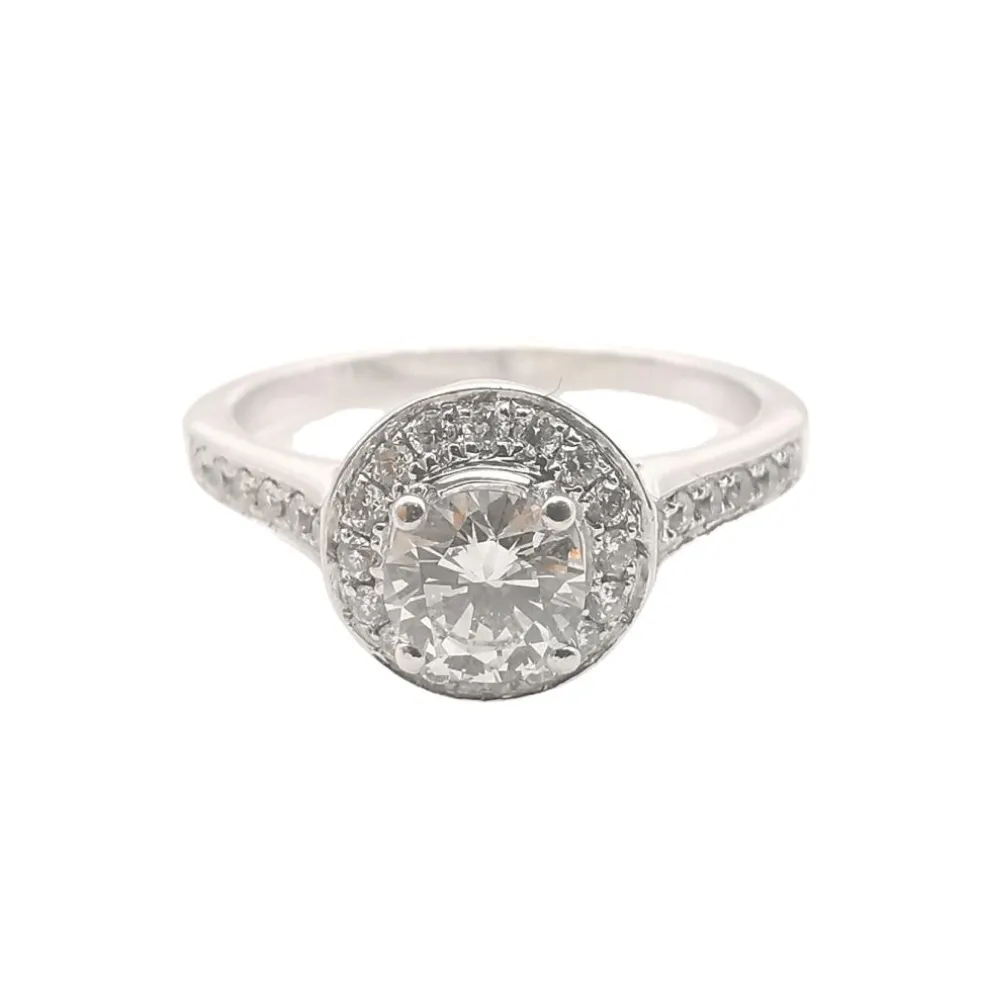 Bague solitaire or diamants