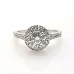 Bague solitaire or diamants