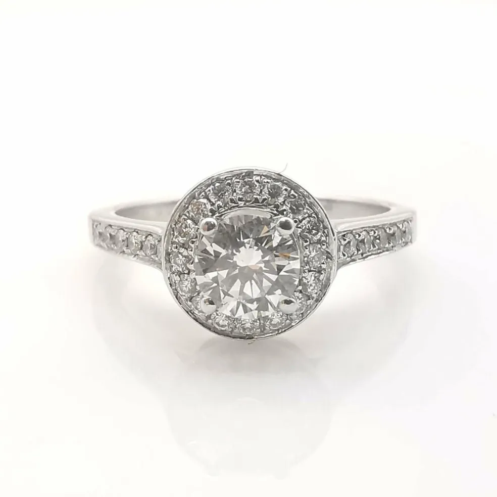 Bague solitaire or diamants