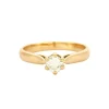 Bague solitaire or et diamants