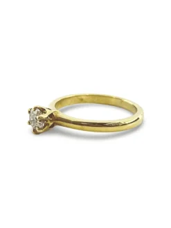 Bague solitaire or et diamant 0,53 ct