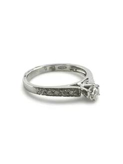 Bague solitaire or et diamants 0,63 ct