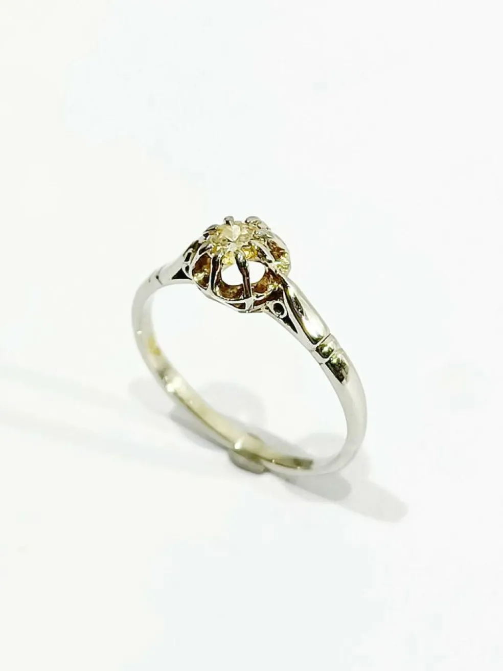 Bague Solitaire or et diamants