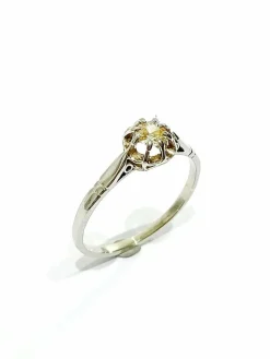Bague Solitaire or et diamants