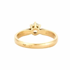 Bague solitaire or et diamants