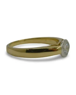 Bague solitaire or et diamant