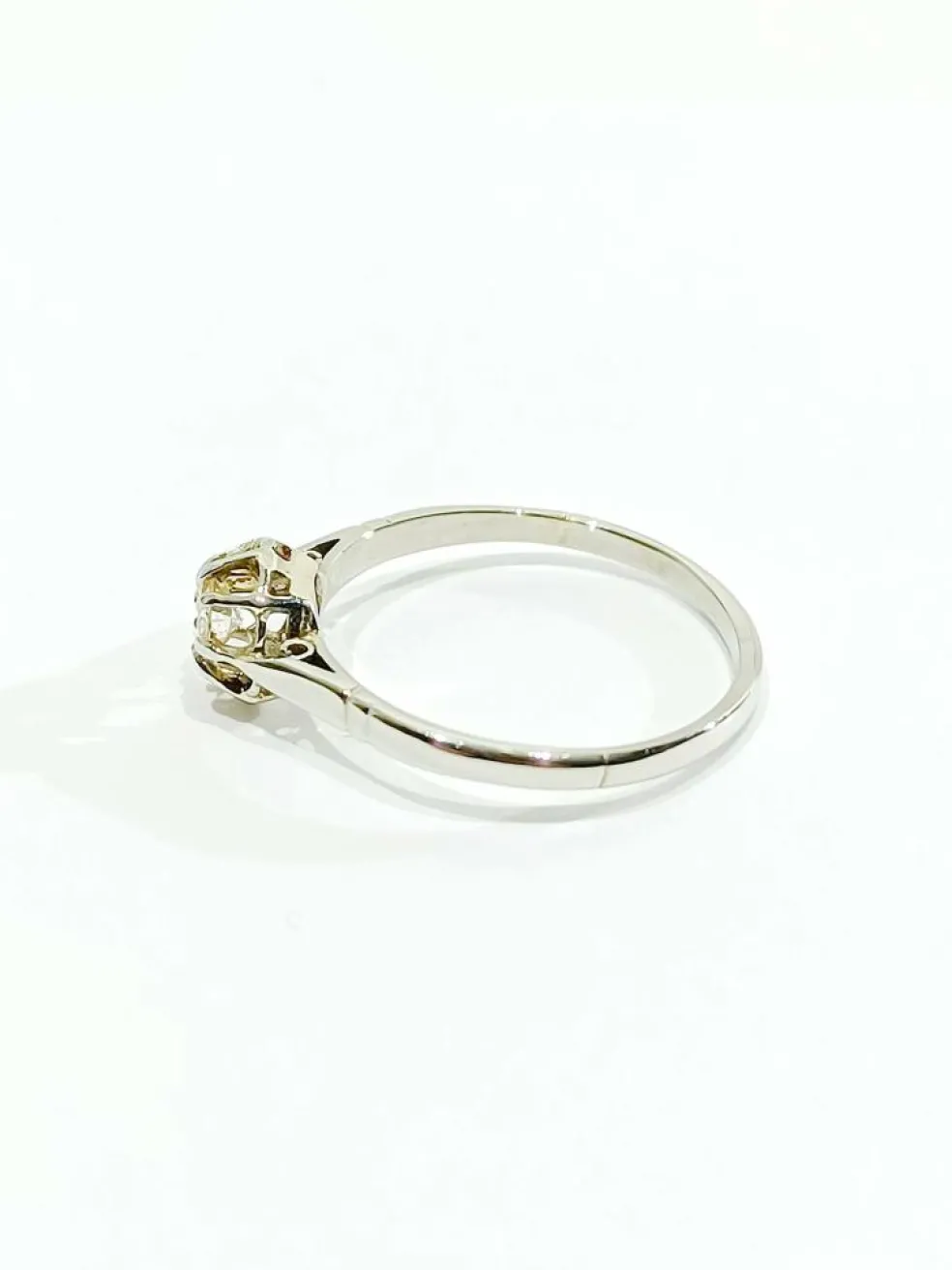 Bague Solitaire or et diamants