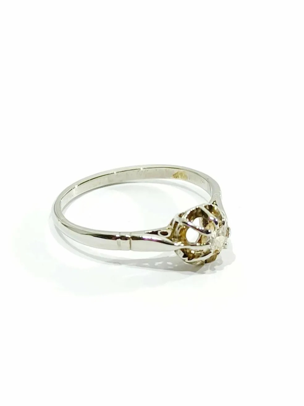 Bague Solitaire or et diamants
