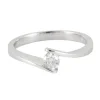 Bague solitaire or gris
