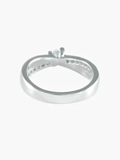 BAGUE SOLITAIRE OR GRIS