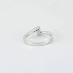 Bague solitaire or gris
