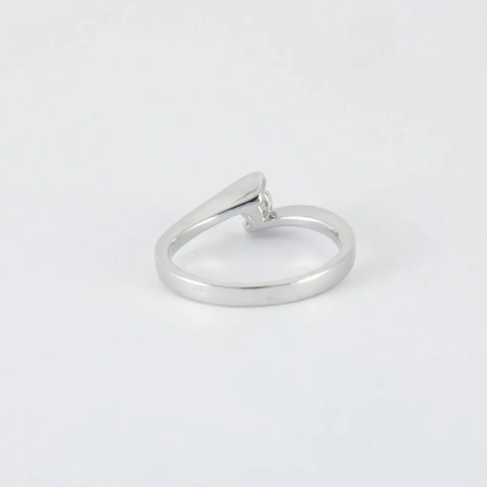 Bague solitaire or gris