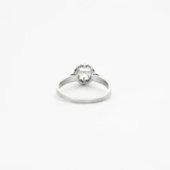 Bague solitaire or gris avec diamant