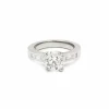 Bague Solitaire or gris diamant 2 Carats (Certificat)