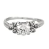 Bague solitaire or gris et diamant