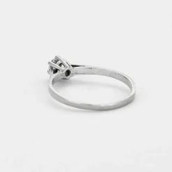 Bague solitaire or gris et diamant